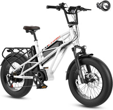 Load image into Gallery viewer, FUCARE Class 3 E-Bike with up to 180 km battery range; All-Terrain Fat Tire, 750W, 20 In. 28MPH 48V 30Ah, Full Suspension, Shimano 7 Speed; 5.3&quot; LCD; Cruise Control
