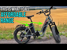 Load and play video in Gallery viewer, FUCARE Class 3 E-Bike with up to 180 km battery range; All-Terrain Fat Tire, 750W, 20 In. 28MPH 48V 30Ah, Full Suspension, Shimano 7 Speed; 5.3&quot; LCD; Cruise Control
